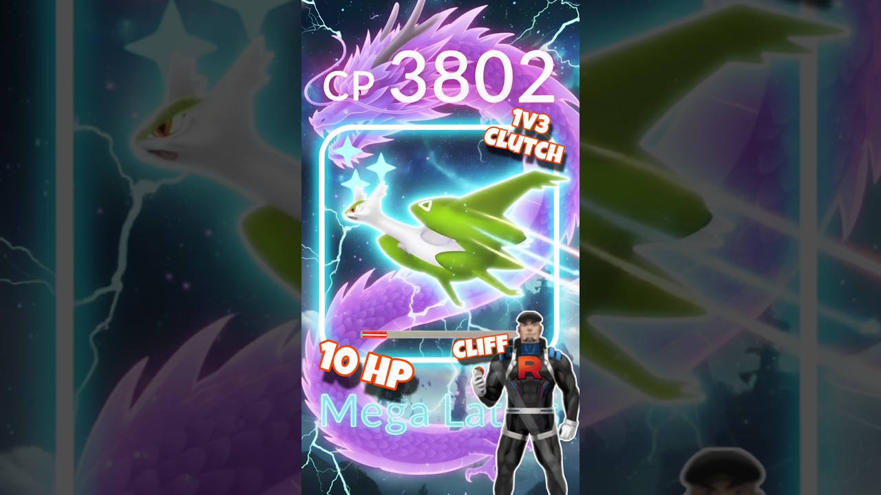 10 HP Shiny Mega Latios 1v3 Clutches Cliff 