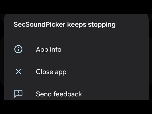 how to fix sec sound picker keeps stopping samsung | secsound picker problem Samsung class=