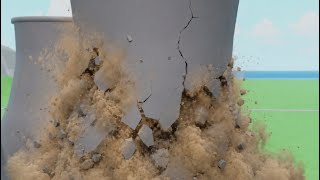 Matcha cooling tower demolition