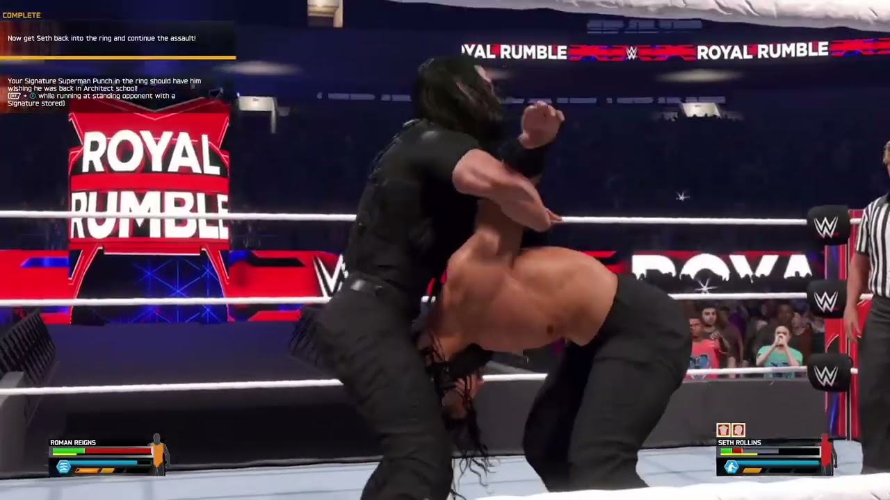 Roman Reigns Vs Seth Rollins WWE 2K SHOWCASE GAMEPLAY