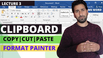MS Word| Copy|Cut|Paste|Format Painter|MS word clipboard in hindi