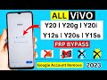 All ViVO | Y20/Y12s/Y20g/Y20s/Y20i/Y15s || frp bypass || Google Account Unlock | Android 11 || No PC