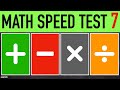 Challenge Your Math Skills with Speed Test #7! 🧠 (25 Problems)
