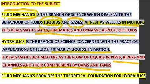 CET 203 FLUID MECHANICS AND HYDRAULICS MODULE 1 PART 1