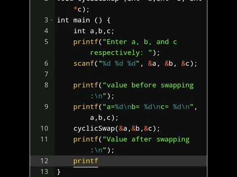 C Program to Swap Elements Using Call by Reference ⚡ #education #cprogramming #shorts