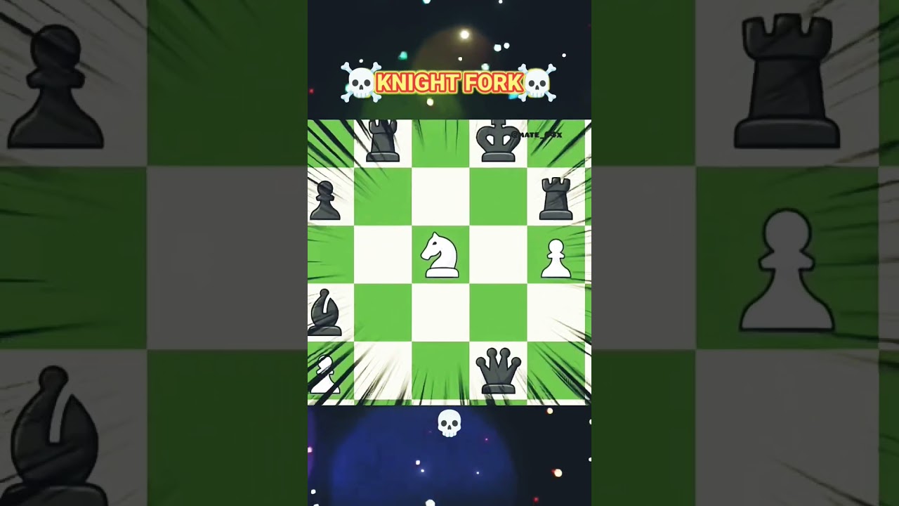 Knight fork = game over☠️ 