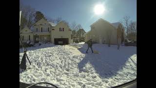 Shoveling the driveway in 28 seconds