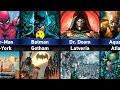 Marvel vs DC Characters and Their Locations
