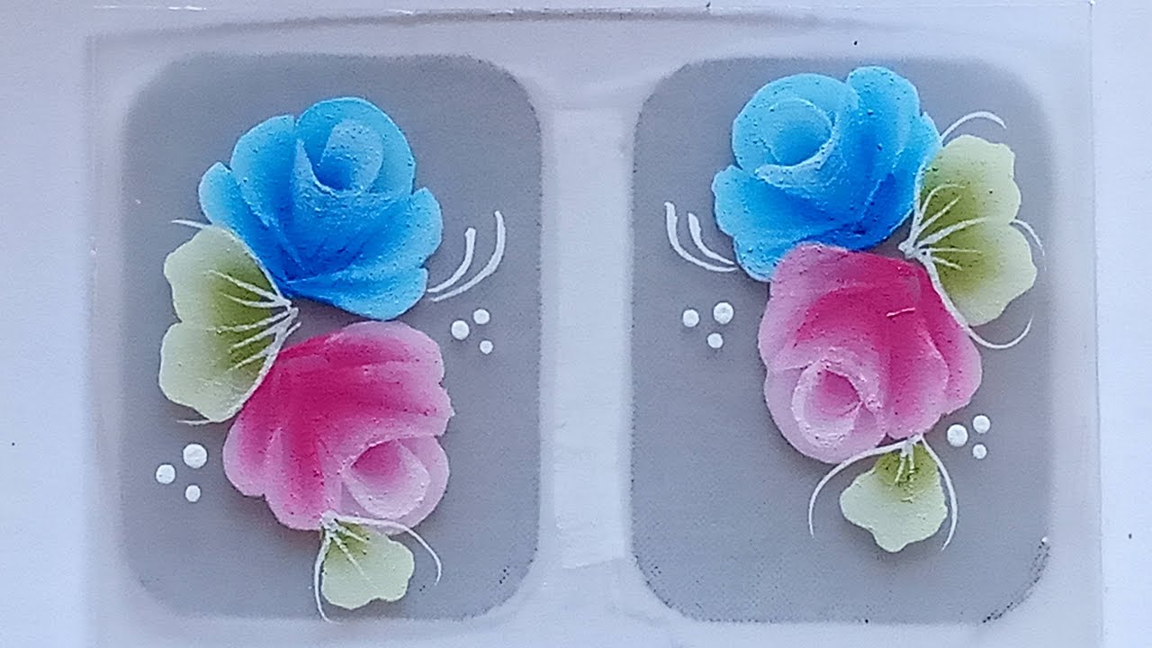 Passo a Passo Adesivo de Unha - Rosa One Stroke