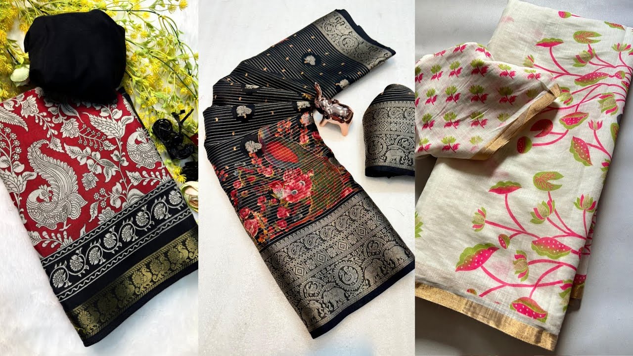 Simple Cotton-Silk & Marshmellow Sarees New Collections