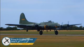 Beautiful B-17G Take-Off! + Spitfire formation + Smokey Pass! | 4K | Sally B