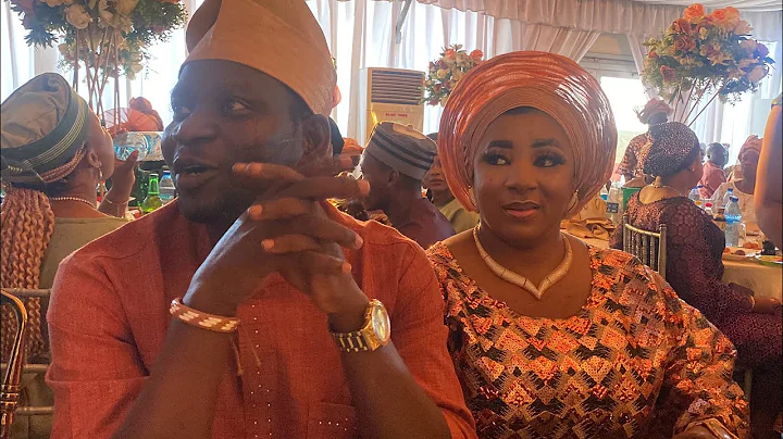 AFEEZ OWO AND WIFE MIDE MARTINS AT KAFAYAT AND TOFUNMI WEDDING CEREMONY IN LAGOS