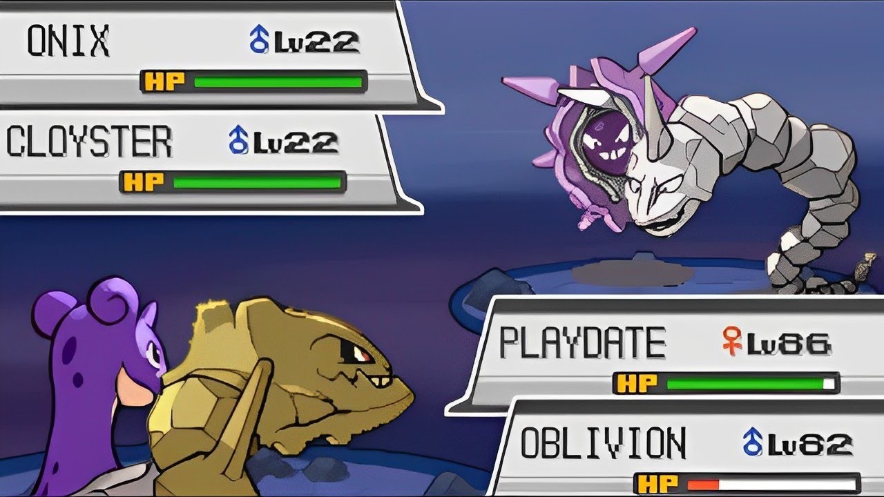 ONIX AND CLOYSTER TRAINER IN POKEMON HG/SS 