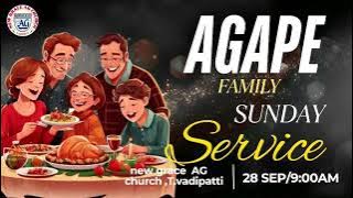 AGAPE FAMILY SUNDAY SERVICE || 27th Sep 2025 || Rev.J.SAMPAUL || Evg.Solomon 
