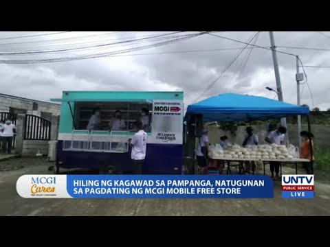 Hiling ng barangay kagawad sa Pampanga, natugunan sa pagdating ng MCGI mobile free store