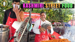 BARBEQUE King of SRINAGAR 🔥| CHILLI Seekh TUJJ + Zafrani Kahwa at Dal Lake | Srinagar Street Food!!