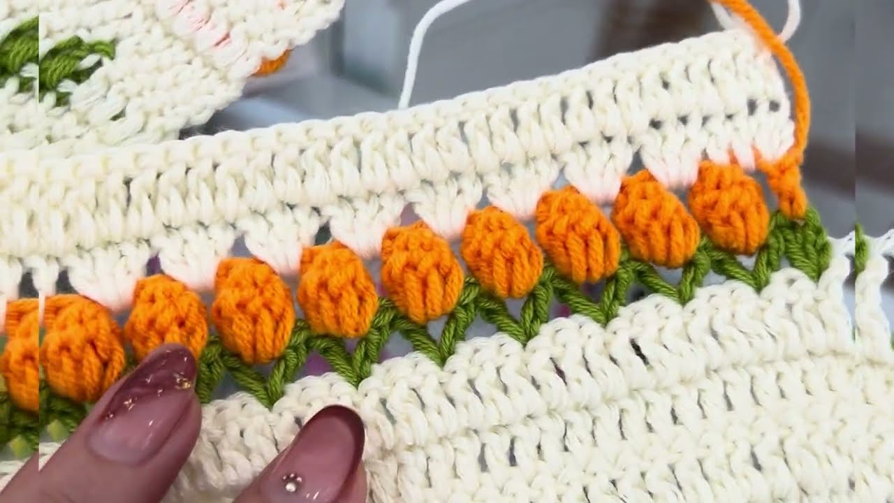 Punto tulipán 🌷 a crochet Muy Fácil