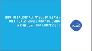 mysql : backup all mysql databases uing mysqldump and compress it