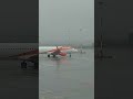 EasyJet moving to runway at Krakow Airport.