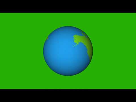 Globe 3D green screen rotation no copyright in high quality