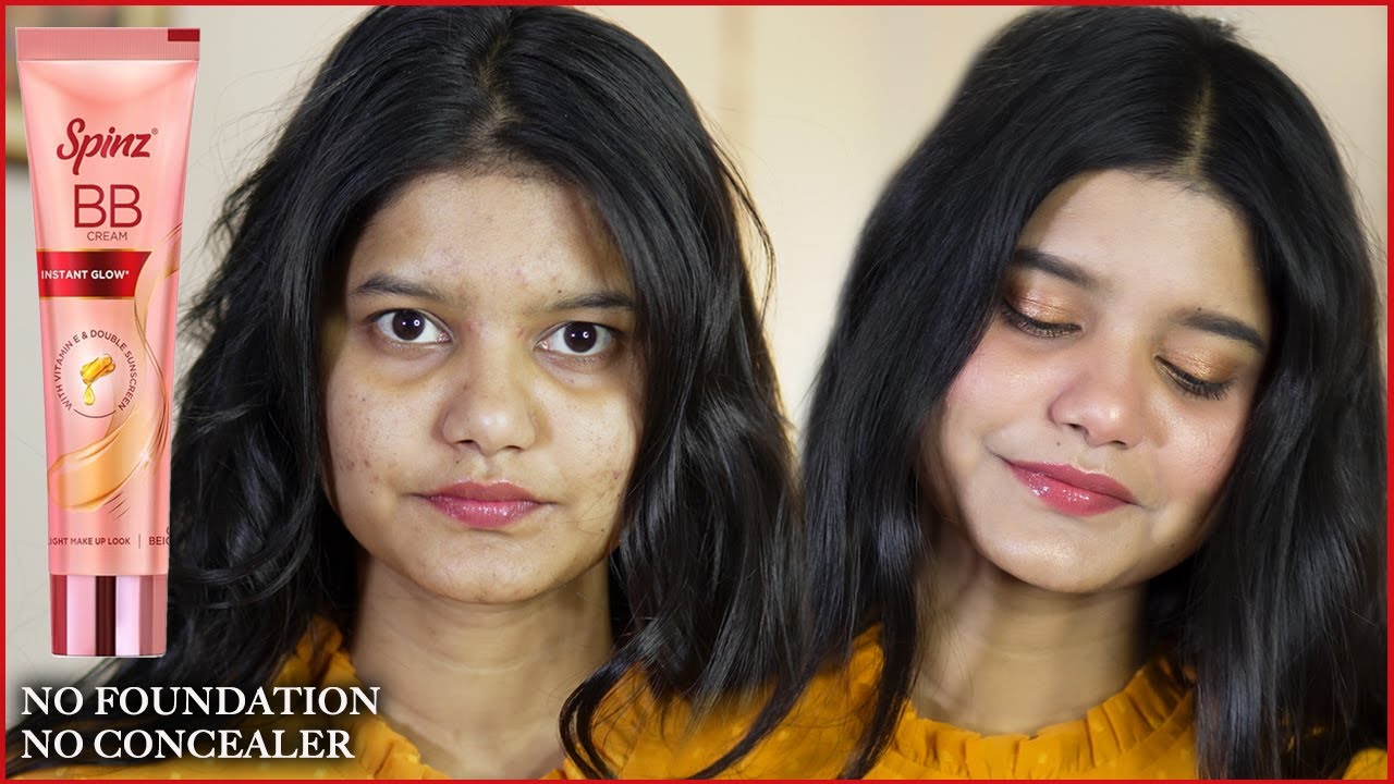 BB CREAM Simple GLOWY MAKEUP LOOK For BEGINNERS | How to do makeup using BB Cream 🌼