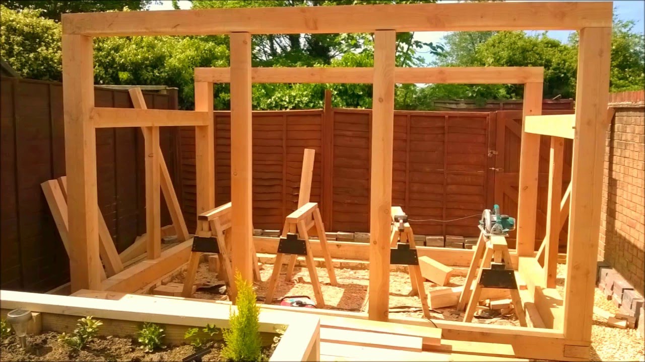 Timber frame shed - YouTube