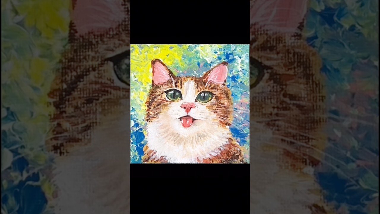 猫【アクリル画】 #猫 #cat #art #アクリル画 #アムステルダム