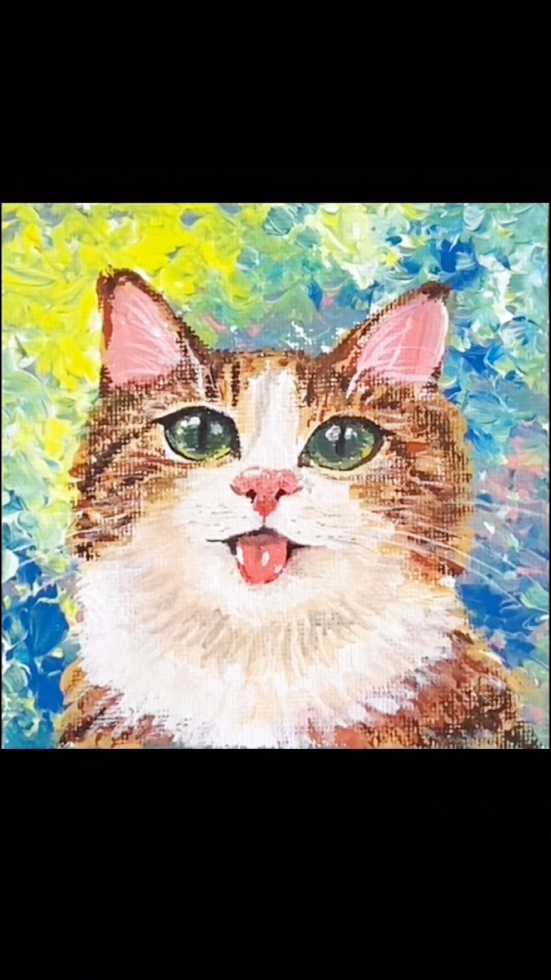 猫【アクリル画】 #猫 #cat #art #アクリル画 #アムステルダム