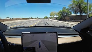 Tesla FSD 12.3.4 moves to the right into a lane that ends