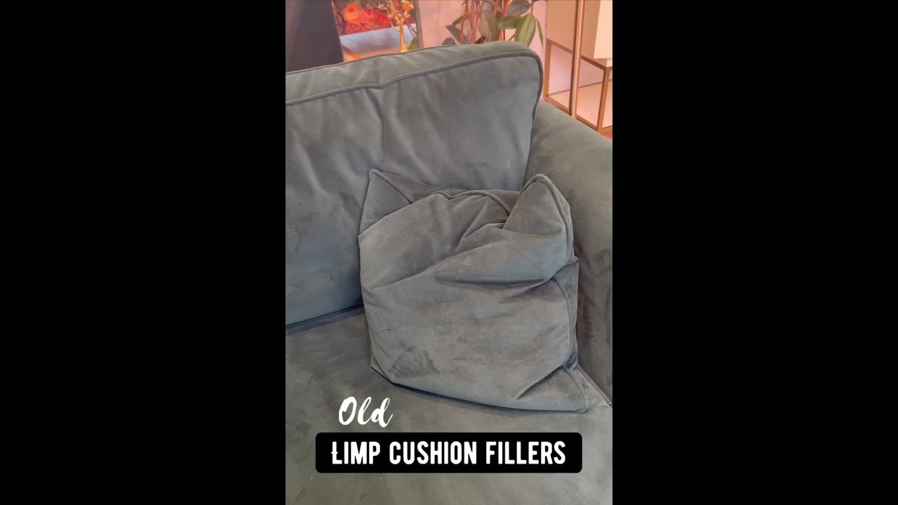 A biggest decor no-no - not replacing your pillow fillers and using limp pillow fillers