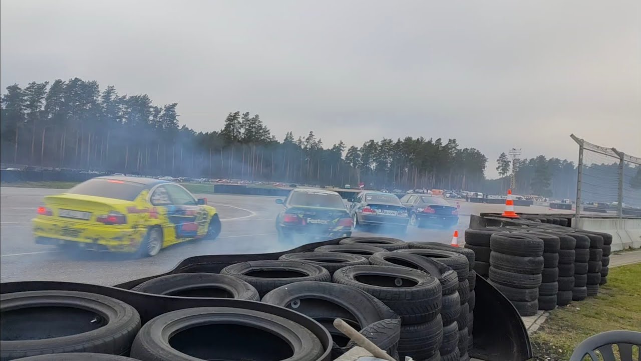 Drift train at Winterbeater drift bash. 
