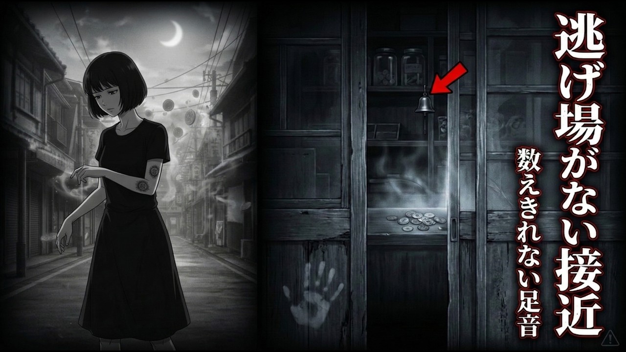 「逃げ道はない」深夜の商店街で開く禁忌の店、帳面が次の生贄を待っている… ,怪談朗読,心霊話,駄菓子屋,当たりくじ,連鎖