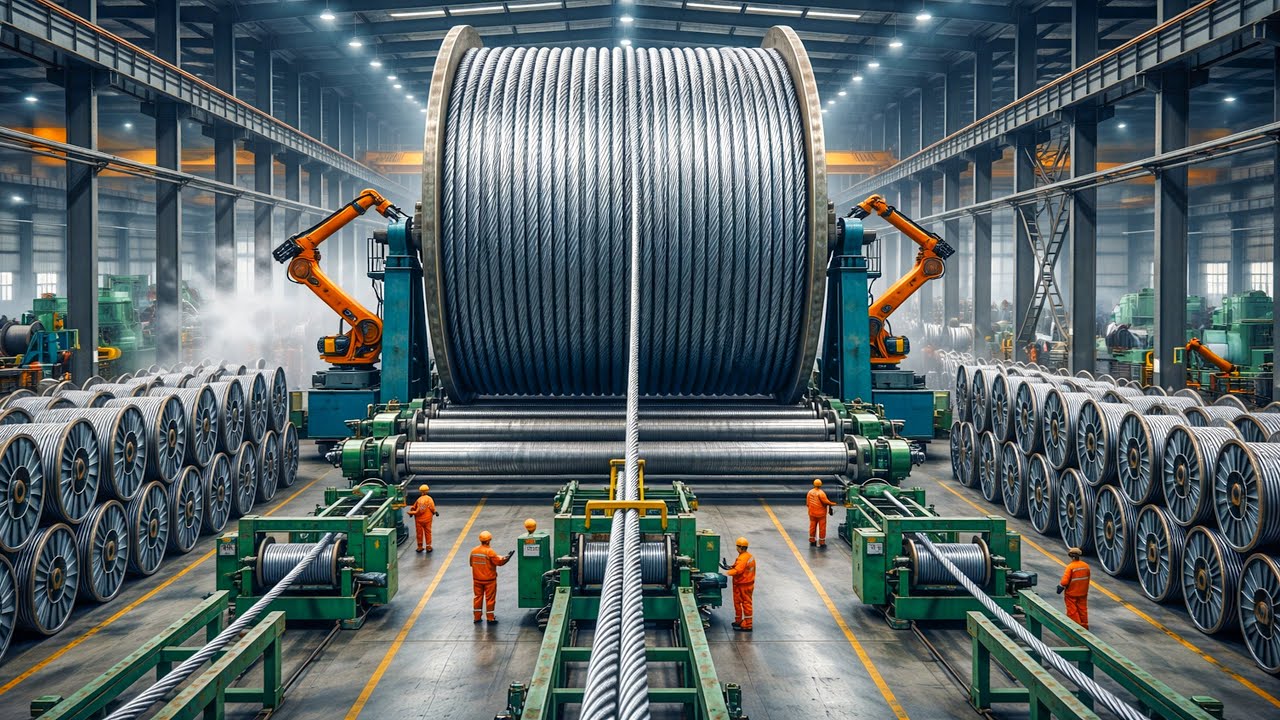Cable Rails Production Inside the HEAVY-DUTY Steel Cable Factory – How Giant Wire Ropes Are ...