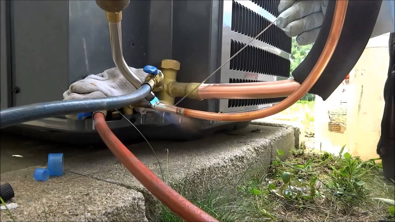 hvac : air conditioning change out from start to finish - YouTube