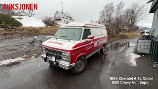 1994 Chevrolet, G30 Chevy Van Super 6,5L Diesel, 21075 Km