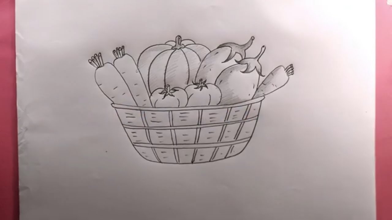 how to draw a vegetable basket easy - YouTube-saigonsouth.com.vn