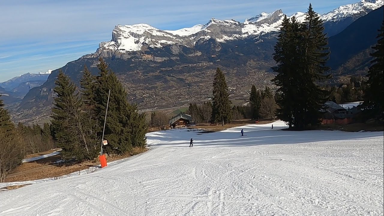 GoPro HD POV Skiing Red Marmire Megeve Ski Resort February 2024 | Is This Hard Enough for Red?
