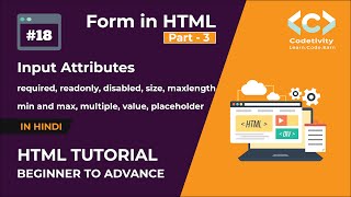 Input Attributes in HTML form | HTML  Input Attributes in Hindi | HTML Tutorials
