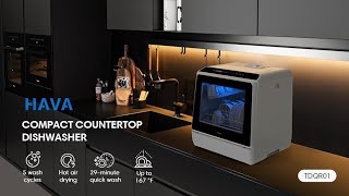 Countertop Dishwasher, HAVA Portable Dishwashers with 5 L Built-in Water Tank & Inlet Hose screenshot 3