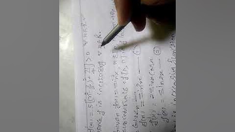 revision of increasing and decreasing functions