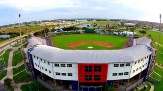 Space Coast Stadium, Washington National's training facility - Aerial Drone Shot.
