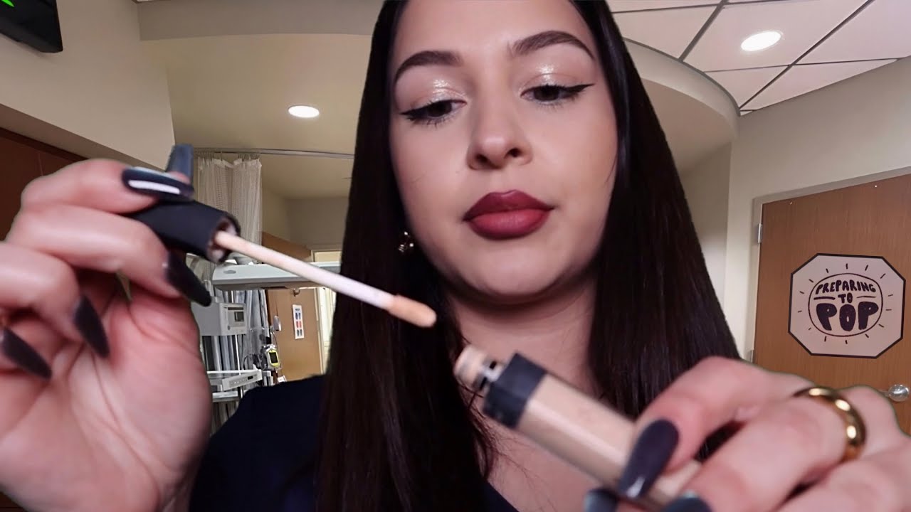 ASMR Nurse does your makeup while you’re in Labor!!🤰🐣