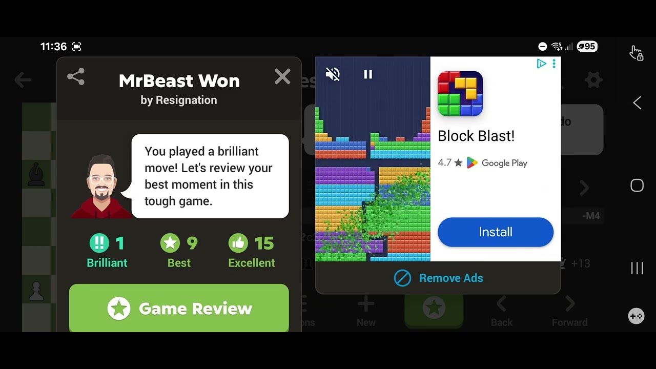 FIRST BRILLIANT MOVE IN CHESS.COM