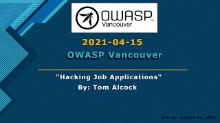 OWASP Vancouver - Hacking Job Applications Guide