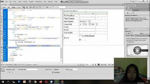 Form fendaftaran dengan dreamweaver CS6