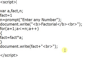 Factorial Program in JavaScript in Hindi || By: Anu Monga