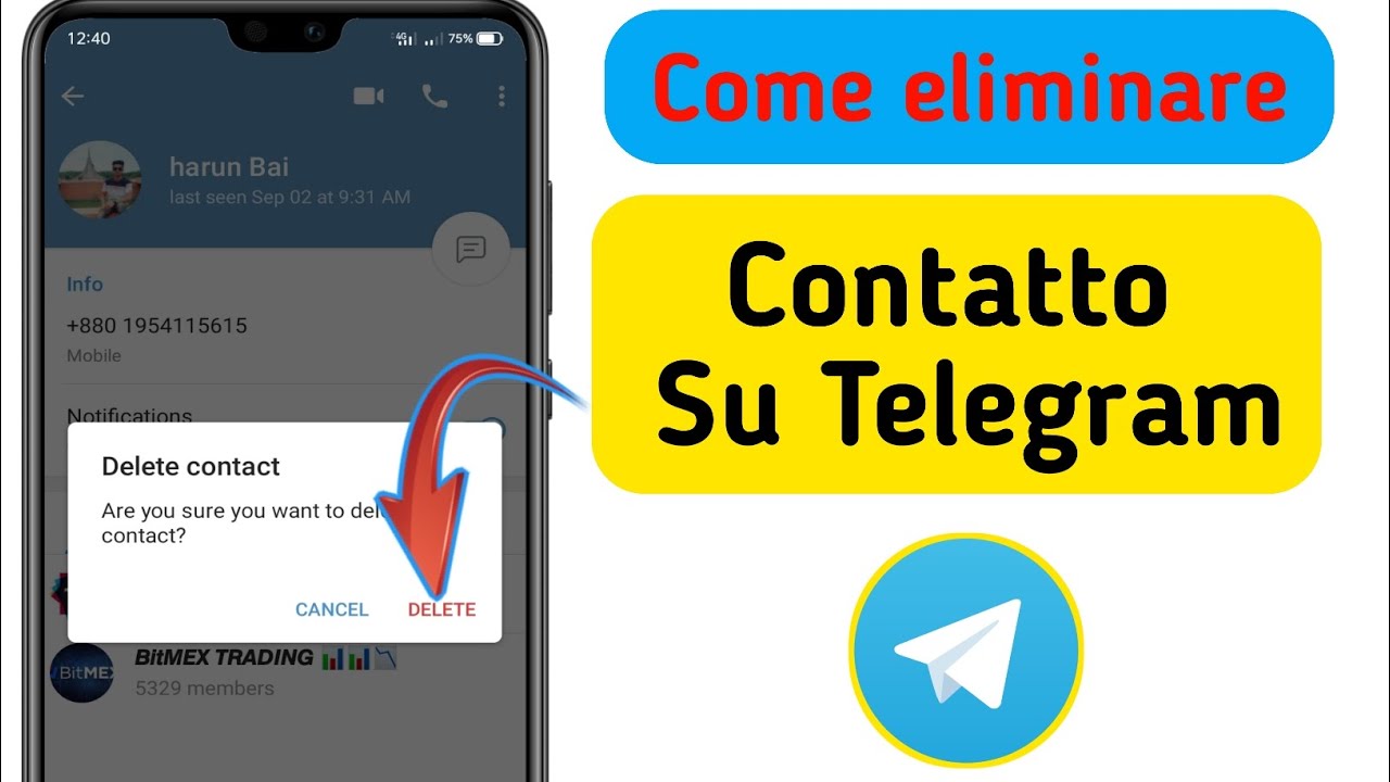 Come eliminare un contatto su Telegram 2022 | Come rimuovere un
