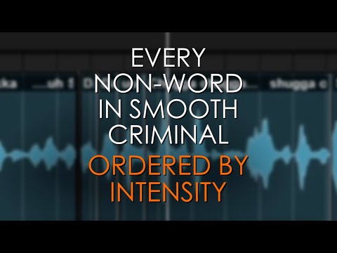 I Ordered All The Non Words In Smooth Criminal By Intensity 
