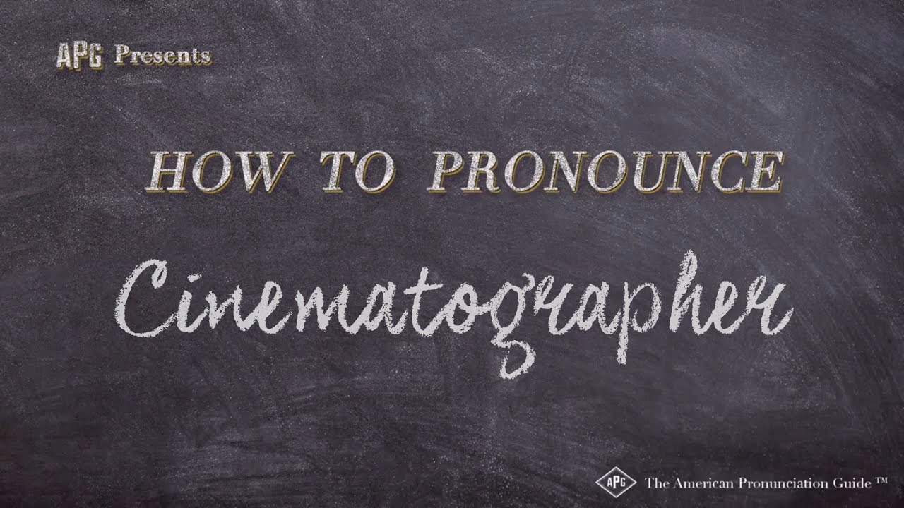How to Pronounce Cinematographer (Real Life Examples!)