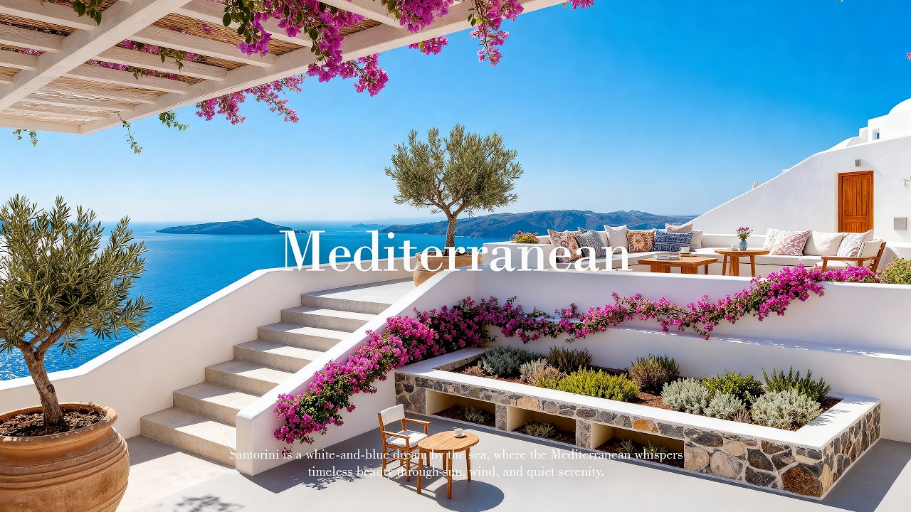 (NO MID-ROLL ADS) Santorini Seaside Bossa Nova 🌊 Relaxing Jazz with Ocean View Ambience